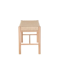 New House Nordic ABANO Banc en bois et corde tressée L80cm
