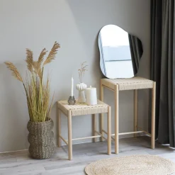 Hot House Nordic ABANO Tabouret en bois et corde H46,5cm