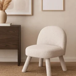 Best Drawer ABICA Fauteuil en tissu bouclette