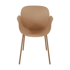 Discount Drawer ACAPULCO Lot de 4 fauteuils de table intérieur et extérieur en plastique et métal
