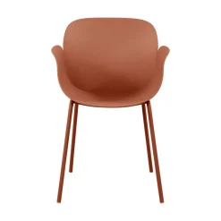 Discount Drawer ACAPULCO Lot de 4 fauteuils de table intérieur et extérieur en plastique et métal