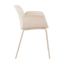 Discount Drawer ACAPULCO Lot de 4 fauteuils de table intérieur et extérieur en plastique et métal