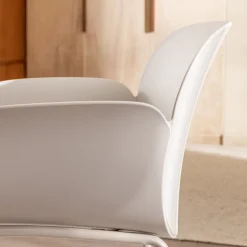 Discount Drawer ACAPULCO Lot de 4 fauteuils de table intérieur et extérieur en plastique et métal