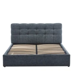Discount Drawer ACARA Lit coffre matelassé en tissu 140x190cm