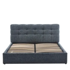Discount Drawer ACARA Lit coffre matelassé en tissu 160x200cm