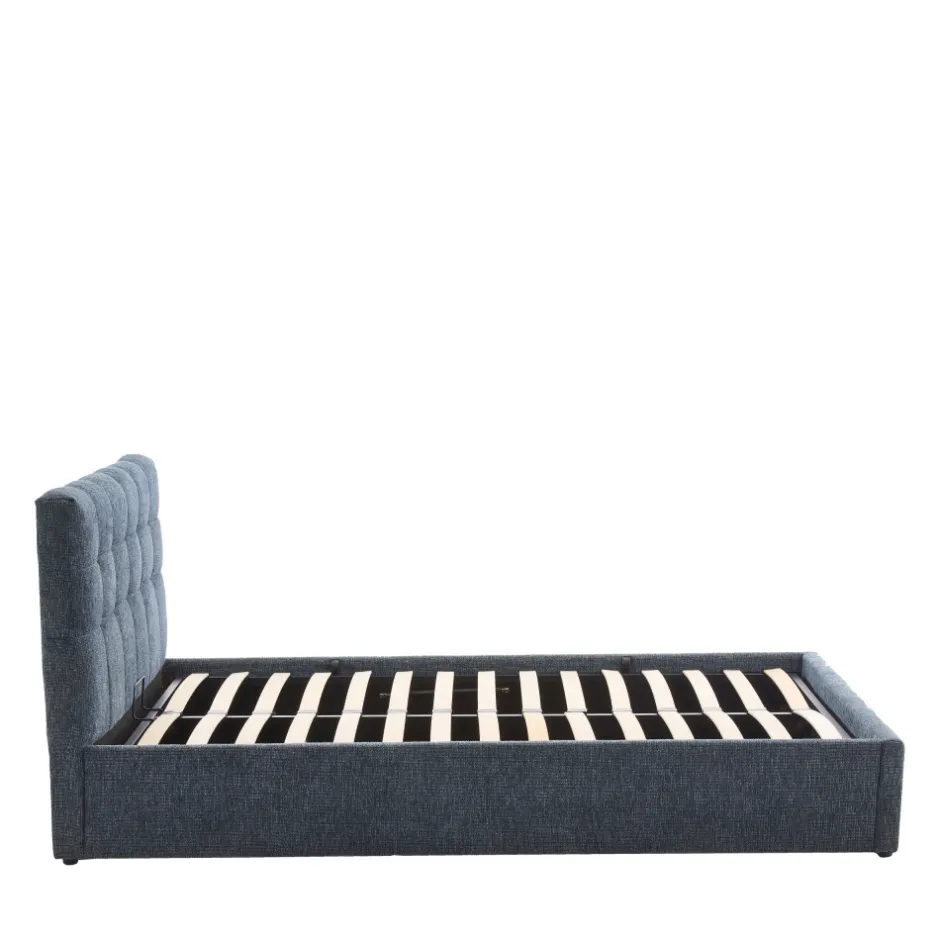 Discount Drawer ACARA Lit coffre matelassé en tissu 160x200cm