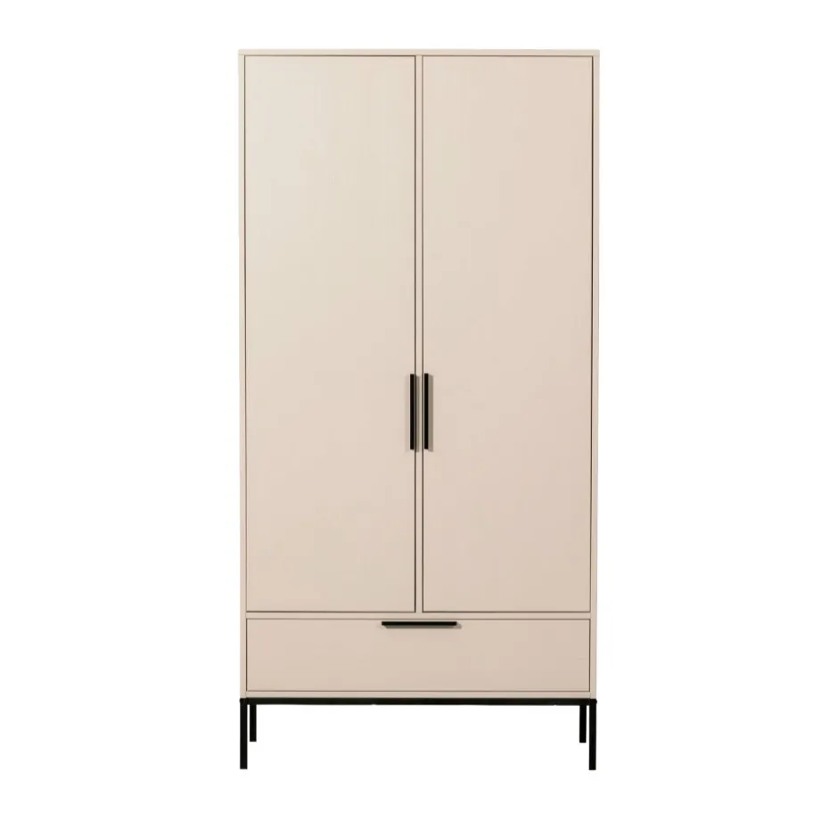 Outlet Woood ADAM Armoire 2 portes 1 tiroir en bois