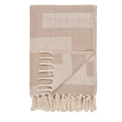 Online House Nordic ADANA Plaid en coton mélangé 130x180cm