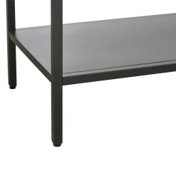 Clearance No name ADARE Buffet 3 portes en verre trempé et métal L132cm