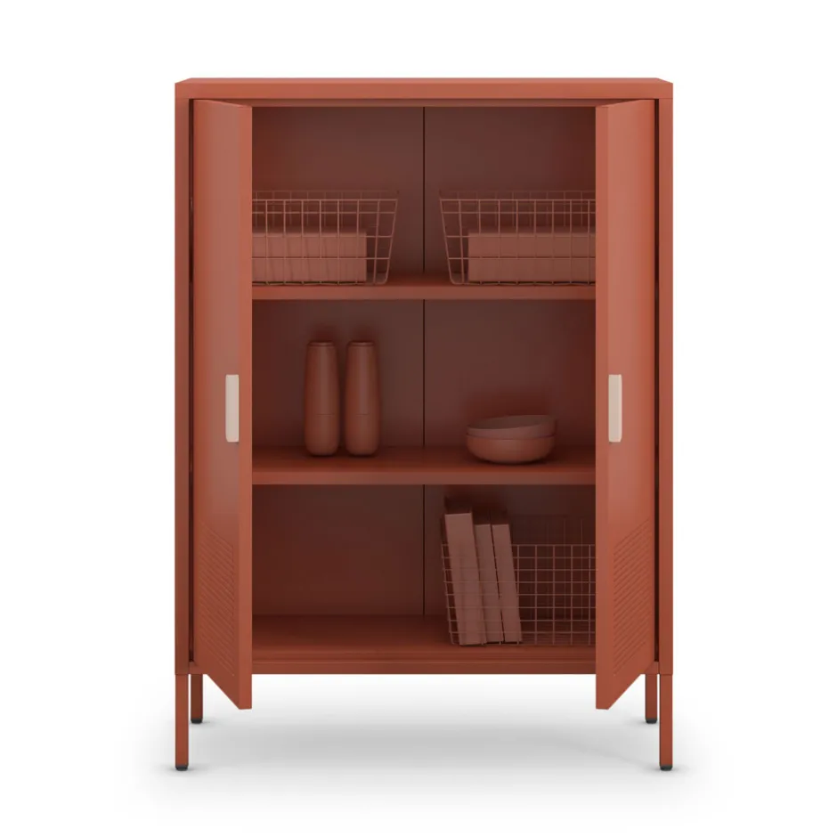 Clearance Drawer ADEL Buffet haut 2 portes en métal H110cm