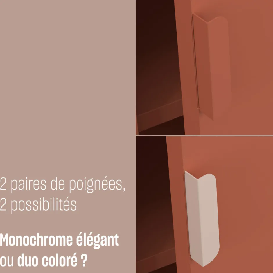 Clearance Drawer ADEL Buffet haut 2 portes en métal H110cm