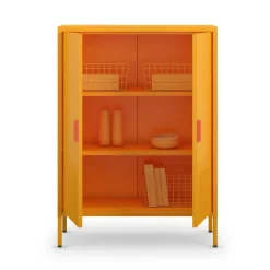 Clearance Drawer ADEL Buffet haut 2 portes en métal H110cm