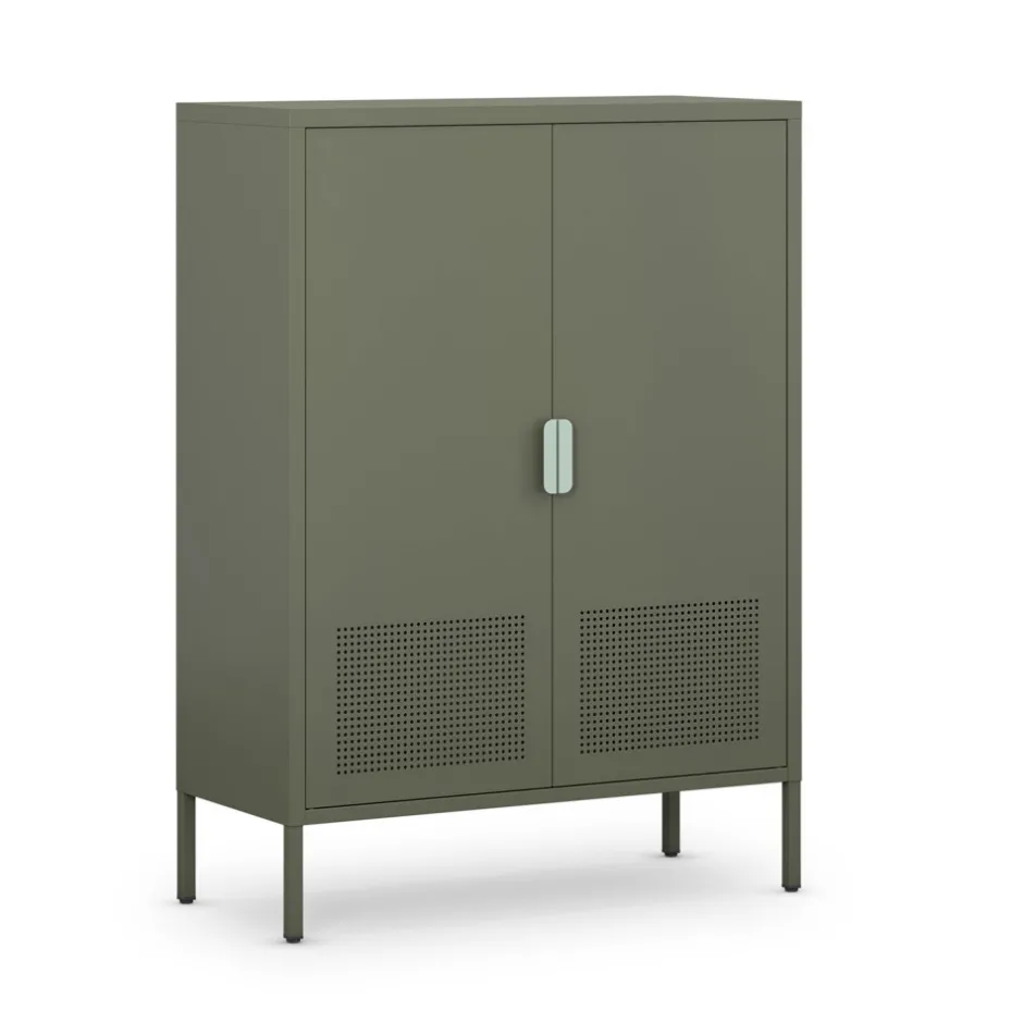 Clearance Drawer ADEL Buffet haut 2 portes en métal H110cm