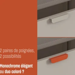 Hot Drawer ADEL Bureau 1 porte en métal L120cm