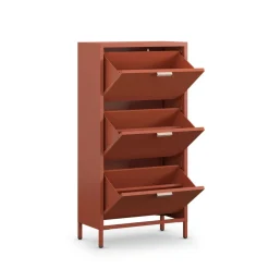 Discount Drawer ADEL Meuble à chaussures 3 portes en métal H120cm