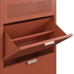 Discount Drawer ADEL Meuble à chaussures 3 portes en métal H120cm