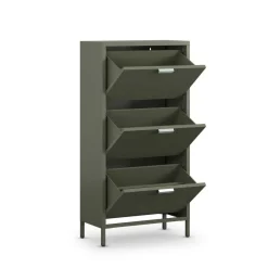 Discount Drawer ADEL Meuble à chaussures 3 portes en métal H120cm