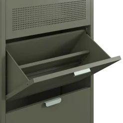 Discount Drawer ADEL Meuble à chaussures 3 portes en métal H120cm