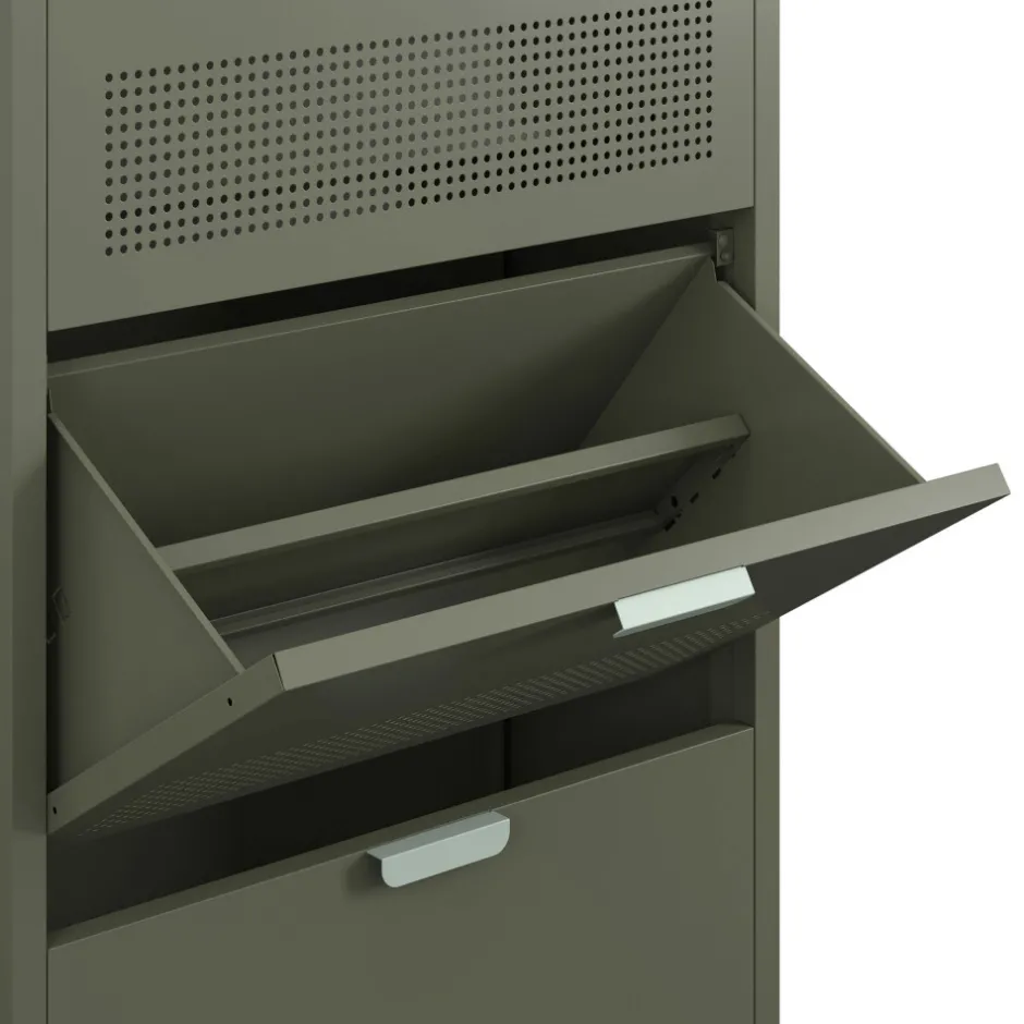 Discount Drawer ADEL Meuble à chaussures 3 portes en métal H120cm