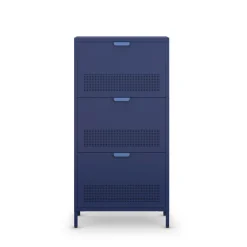Discount Drawer ADEL Meuble à chaussures 3 portes en métal H120cm