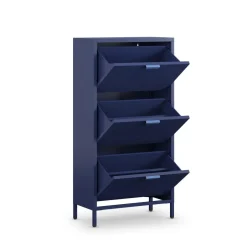 Discount Drawer ADEL Meuble à chaussures 3 portes en métal H120cm
