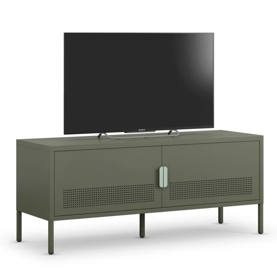 Hot Drawer ADEL Meuble TV 2 portes en métal L120cm