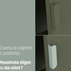 Hot Drawer ADEL Meuble TV 2 portes en métal L120cm