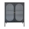 Online House Nordic ADELAIDE Buffet 2 portes en verre et métal L90cm