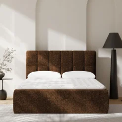 Discount Drawer AIR NEST Lit complet compressé boxspring en tissu 160x200cm