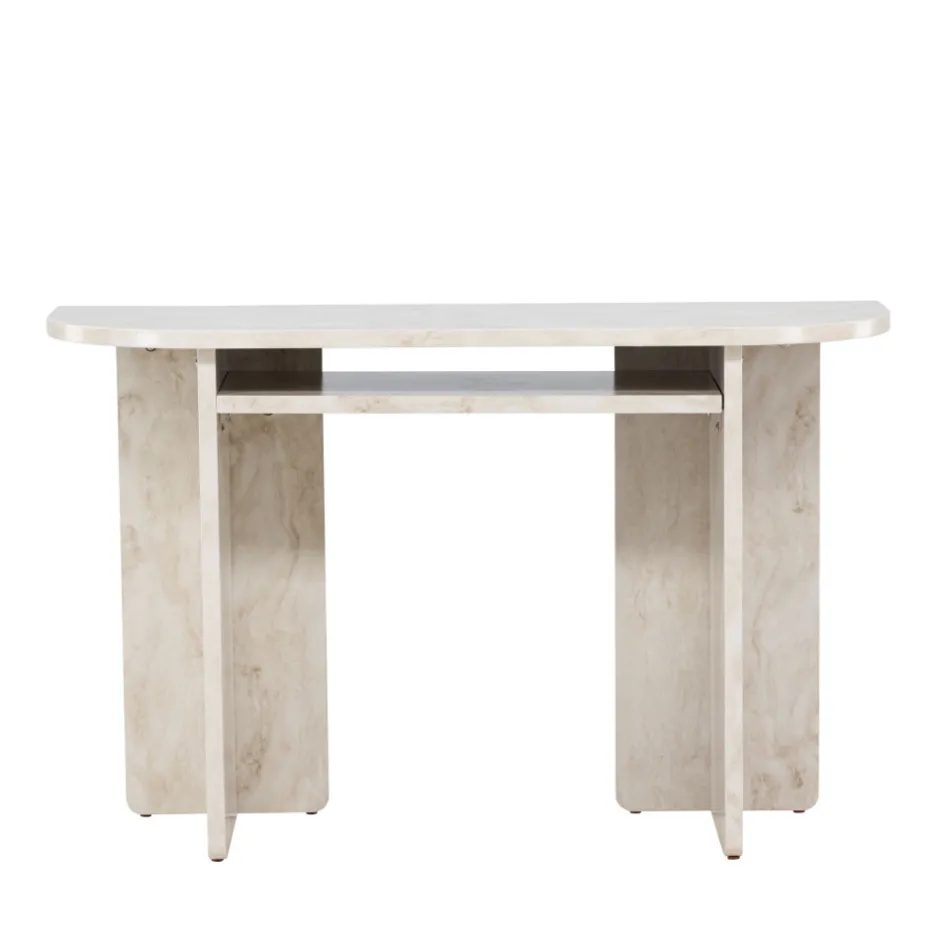 Venture Home ALESUND Console aux bords arrondis effet marbre L120cm
