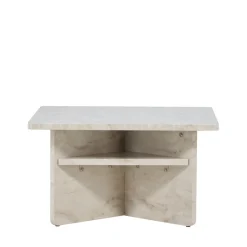 Hot Venture Home ALESUND Table basse carrée effet marbre 75x75cm