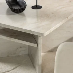Hot Venture Home ALESUND Table basse carrée effet marbre 75x75cm