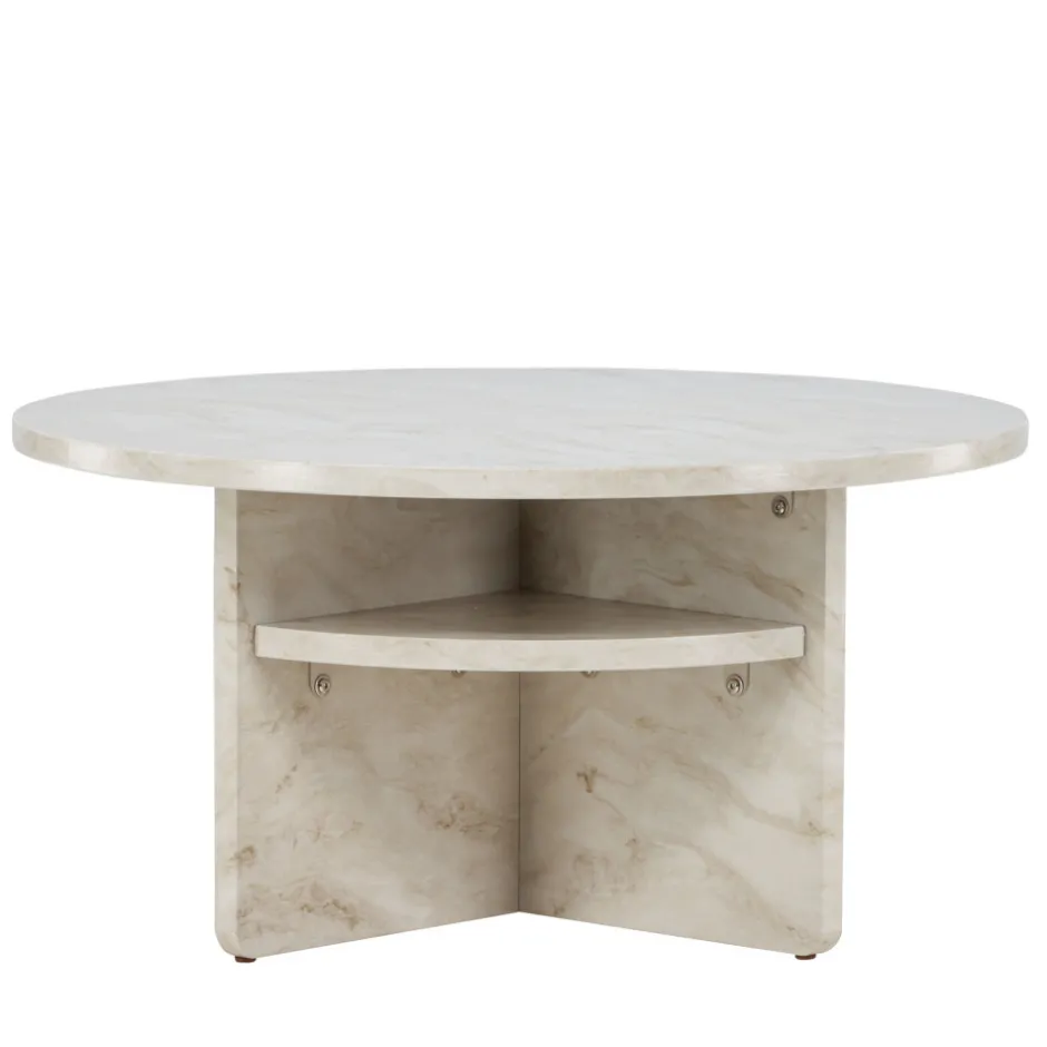 Sale Venture Home ALESUND Table basse ronde effet marbre ø85cm