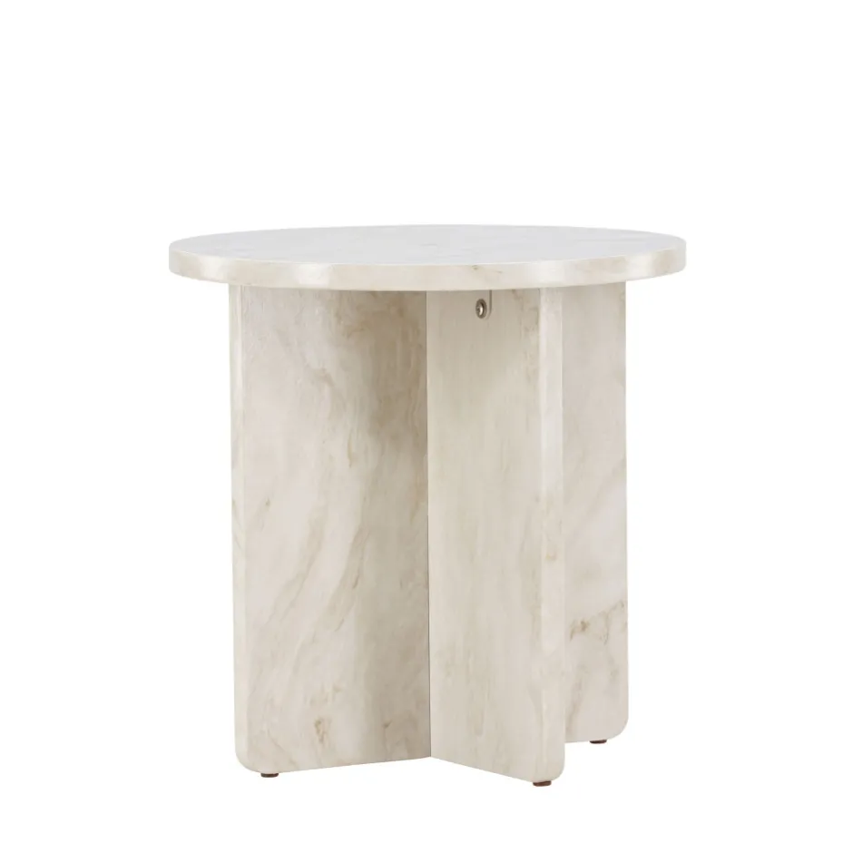Best Venture Home ALESUND Table d'appoint ronde effet marbre ø50cm