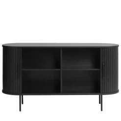 Best No name ALICIA Buffet 2 portes aux angles arrondis en bois et métal L140cm