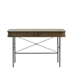 Outlet No name ALICIA Bureau 2 portes aux angles arrondis en bois et métal L120cm