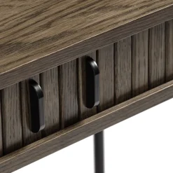 Outlet No name ALICIA Bureau 2 portes aux angles arrondis en bois et métal L120cm