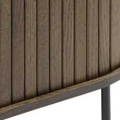 New No name ALICIA Meuble tv 2 portes aux angles arrondis en bois et métal L120cm