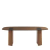Sale Drawer ALTY Table à manger 8 personnes en verre et pieds bois terracotta