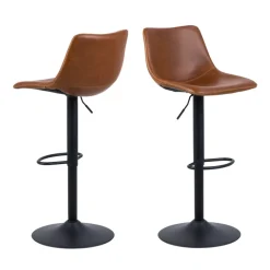 Online Drawer ANARTIA Tabouret de bar réglable en simili et métal H61-83cm