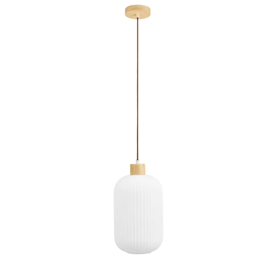 House Nordic ARGALO Suspension en verre et bois 20x38cm