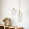 Sale House Nordic ARGALO Suspension ronde en verre et bois ø30cm