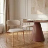 Best Drawer ARIA Lot de 2 chaises en tissu pieds effet bois clair