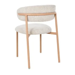 Best Drawer ARIA Lot de 2 chaises en tissu pieds effet bois clair