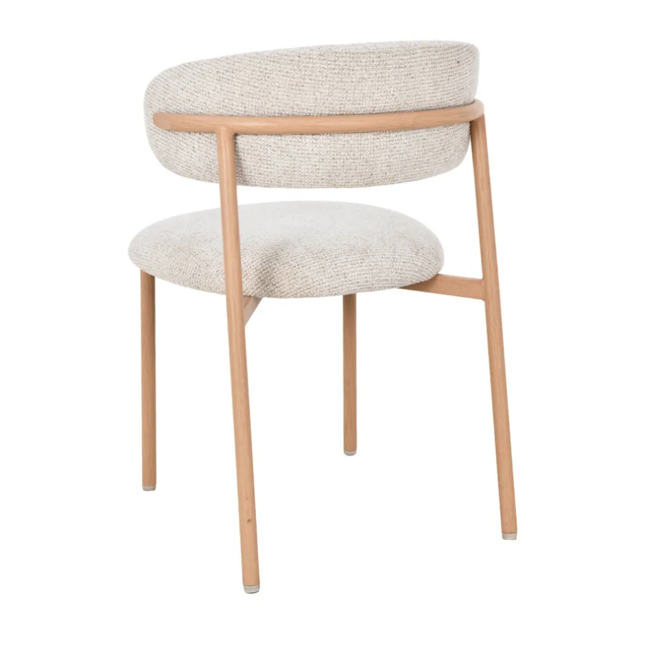Best Drawer ARIA Lot de 2 chaises en tissu pieds effet bois clair