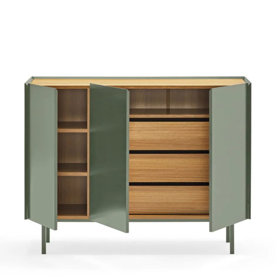 Hot Teulat ARISTA Buffet en bois 3 portes 3 tiroirs L110cm