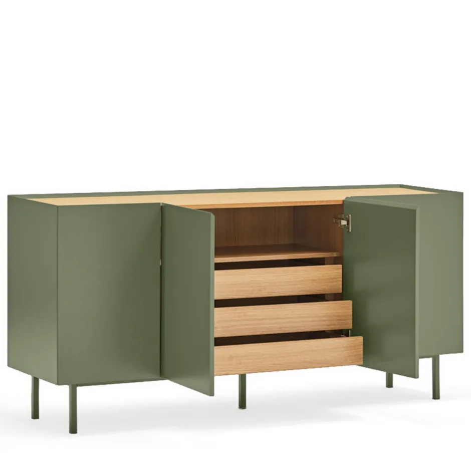 Best Teulat ARISTA Buffet en bois 4 portes 3 tiroirs L165cm