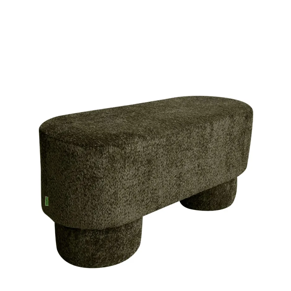 Online Drawer ARLO Banc arrondie en tissu bouclette L92cm