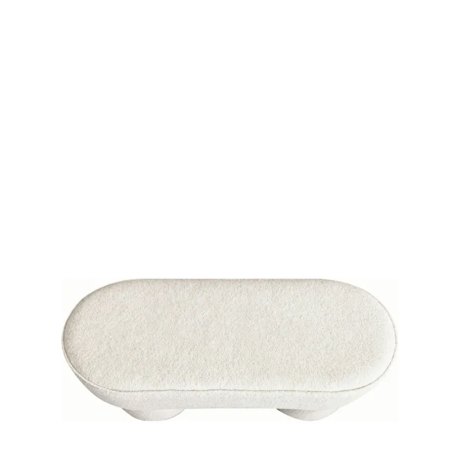Online Drawer ARLO Banc arrondie en tissu bouclette L92cm