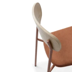New No name ARNO Lot de 2 chaises de bar en tissu et métal H66cm